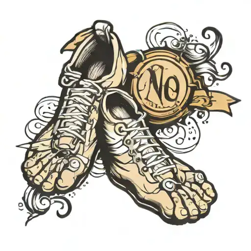 Baby Boy Footprint With Name And Lifeline