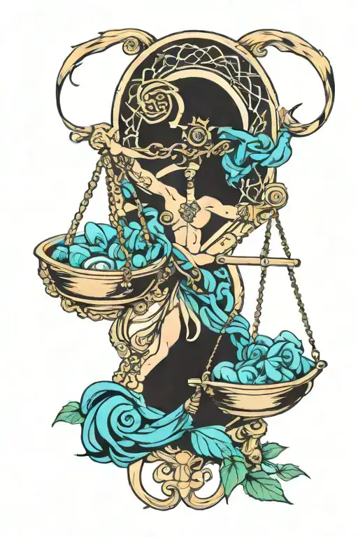 Libra And Cancer Zodiac Signs Intertwined With Elements