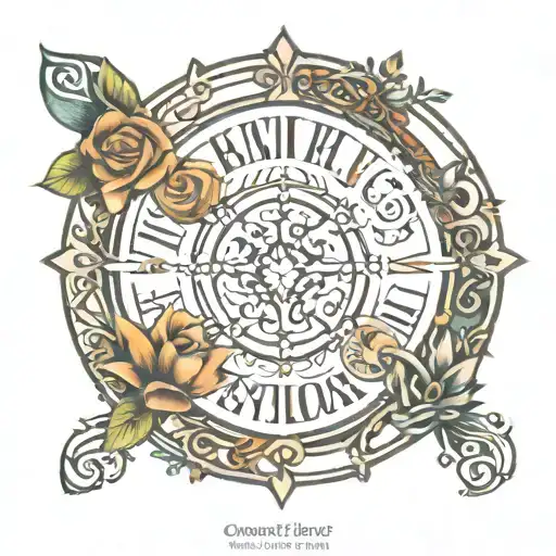 Names And Symbols In A Circle