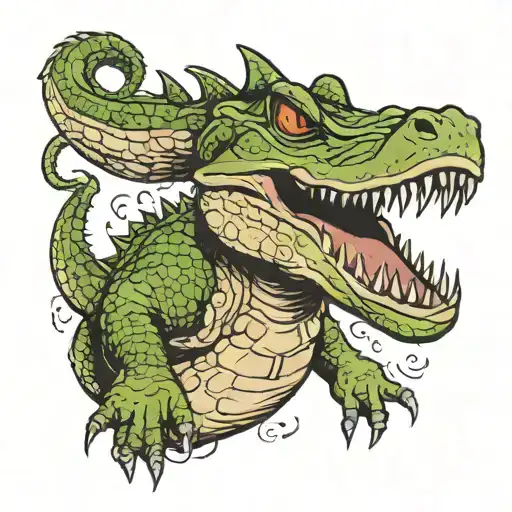 Crocidile With The Pourtguese Word For It