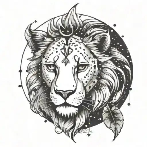 Simple And Cute Leo Zodiac And Constellation