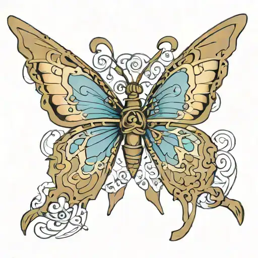 November 2 2005 Roman Numeral With Butterfly Emerging