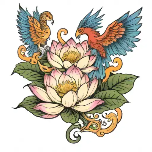 Lotus And Phoenix Rebirth