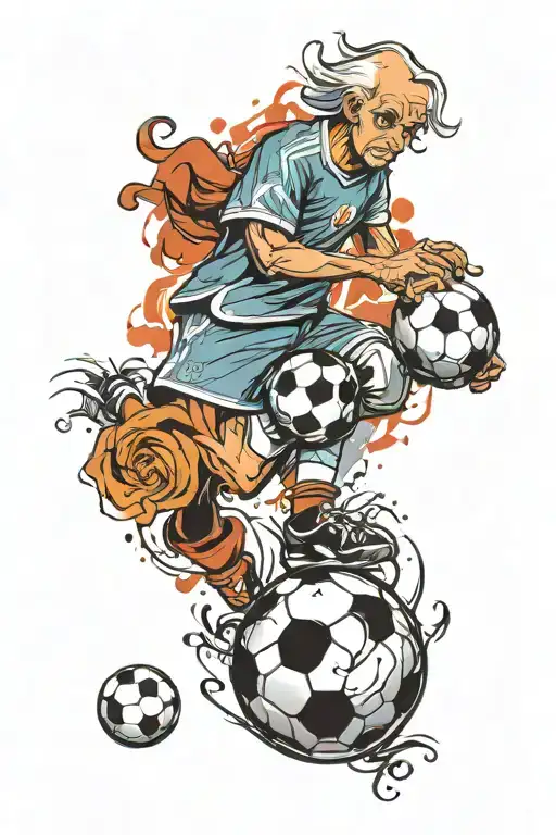 Soccer With Me As A Little Kid With My Grandpa And Have God Look Over It