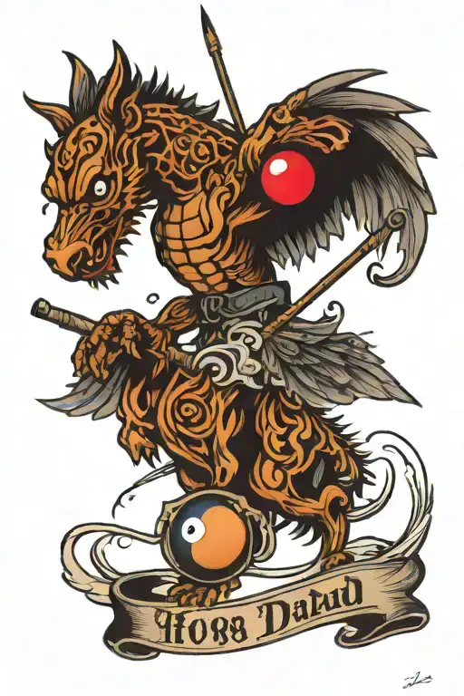 Memorial Tattoo For My Dad Who Loved To Shoot Pool