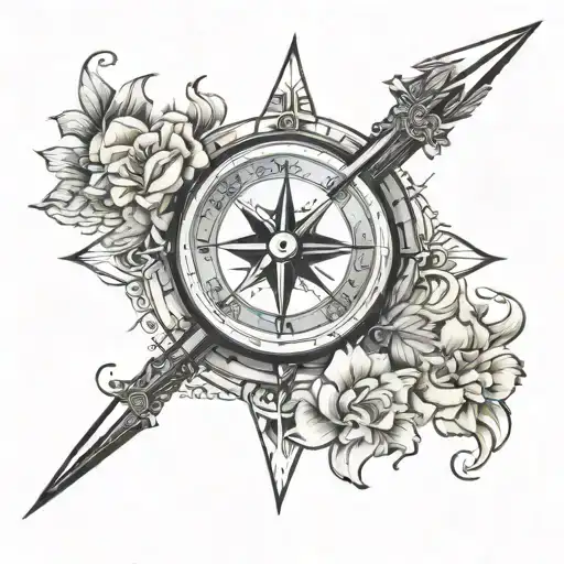 Compass Needle Pointing East