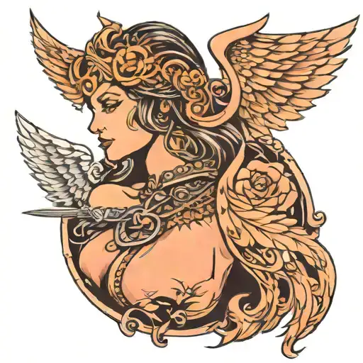 Valkyrie In Peach Color Fabric