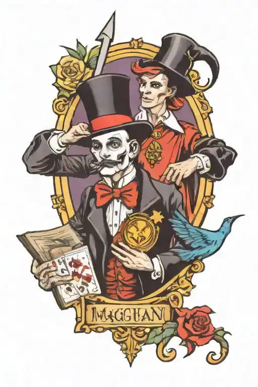 Magician And The Fool Tarot Card