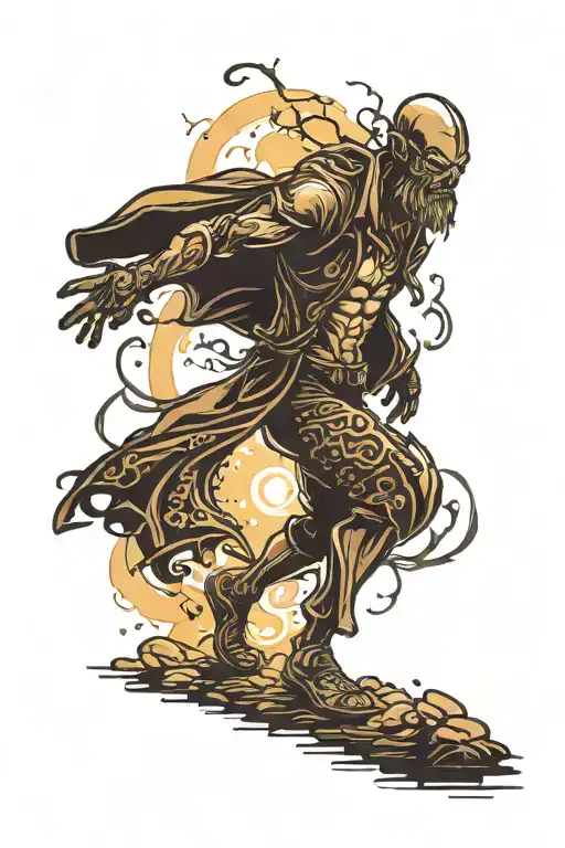 Person Walking Though The Dark Into Light Shinning