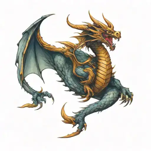 Dragon Vs Warrior Standing