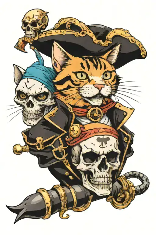Cat And Skull Pirates