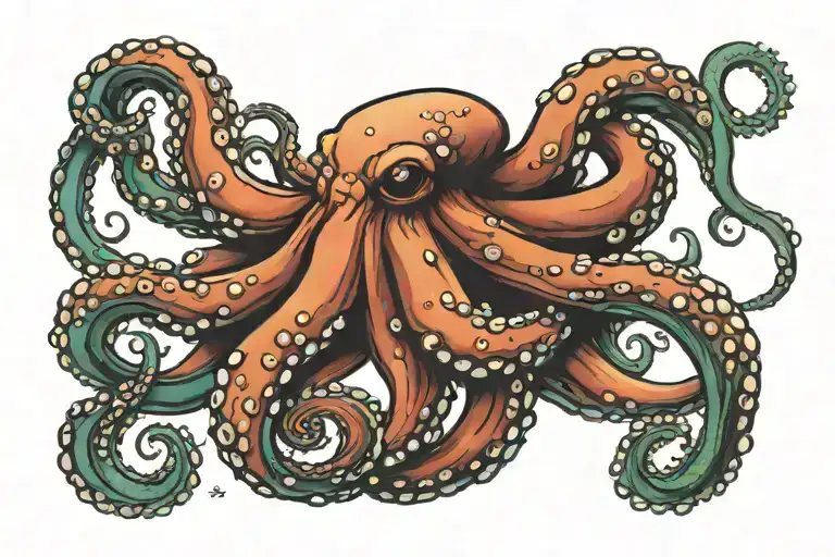 Octopus Crawling Up Thigh Piece