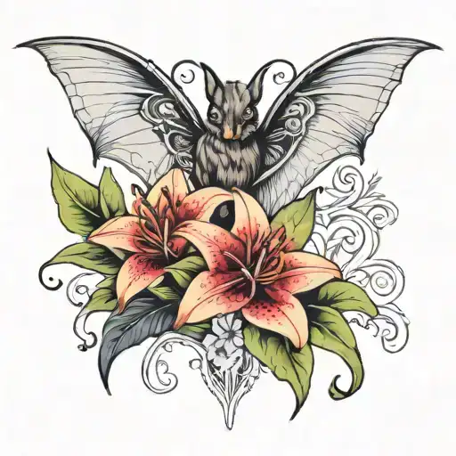 Lily And Bat Wrapped