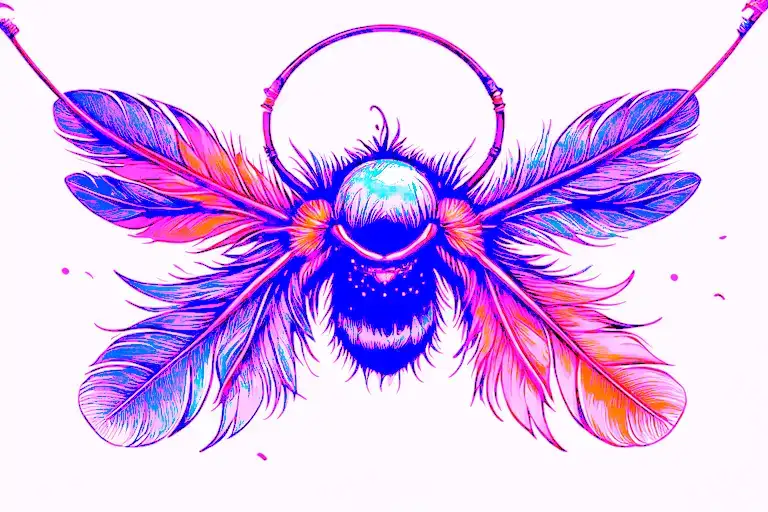 Feather Transforming Into A Fly Fishing Rod Casting A Line