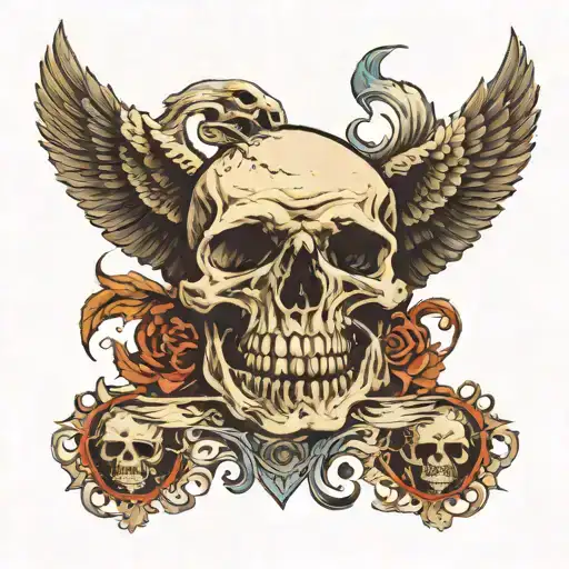 Skulls Eagle Cards 8 1919 34 Satan Slaves