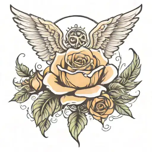 A Rose Styled To Look Like A Biblically Accurate Angel