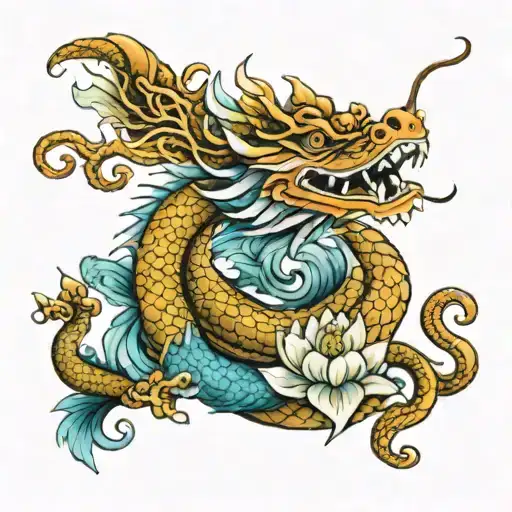 Buda Dragon Flor De Loto