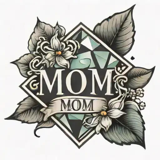Small Crystal With The Word Mom