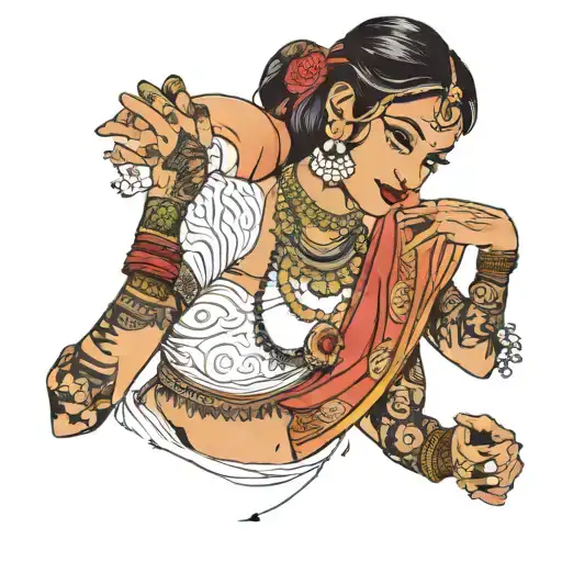 Indian Girl Wearing Sari