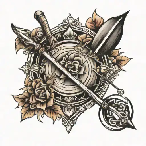 Only Bow And Arrow Tattoo Design Inspired
