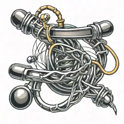 A Stethoscope Whose Wire Is Shaped Like A Dna Molecule