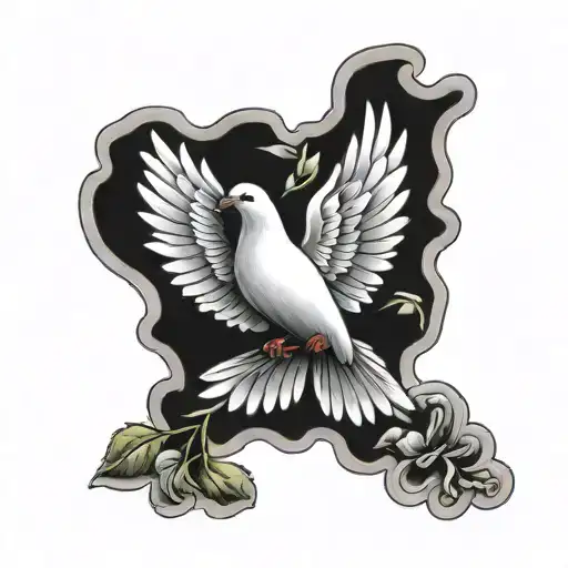 Dove Memorial Tattoo Design