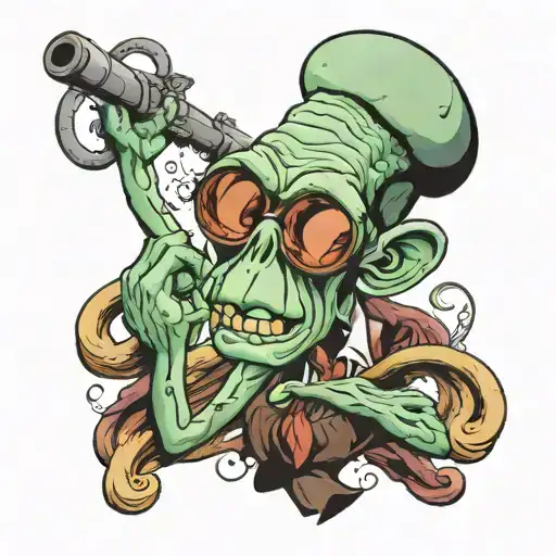 Squidward As Realism Gang