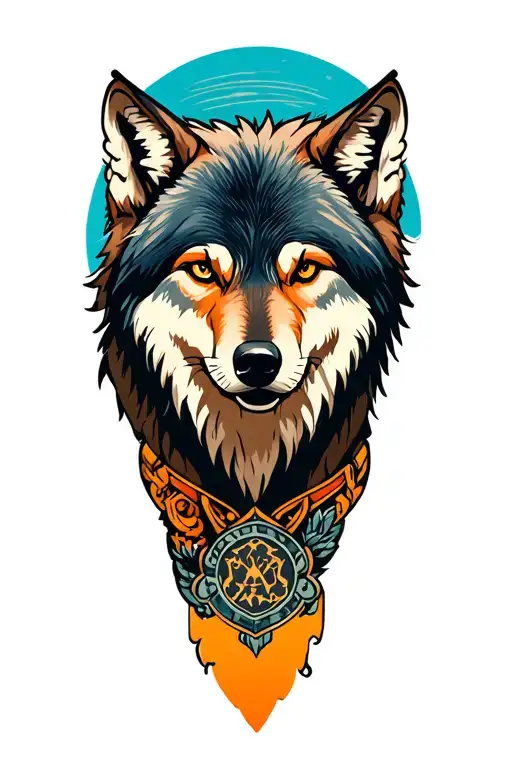 Wolf Standing On A Ledge Overlooking Wolf Pack