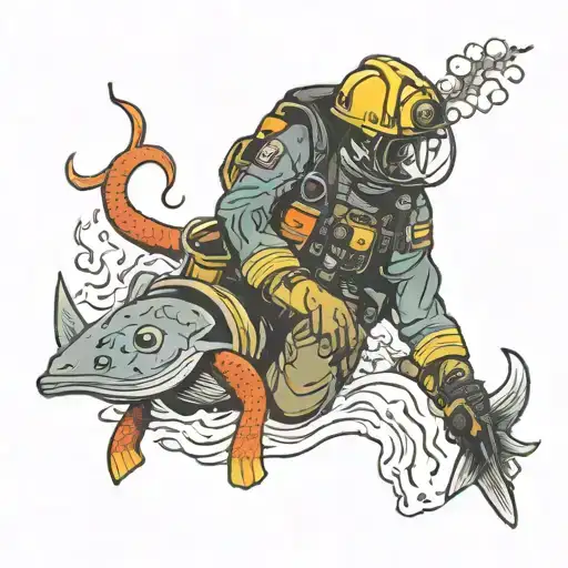 Bush Firefighter And Scuba Diver