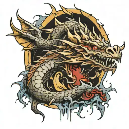 The Dragon Came Through The Broken Wall Art