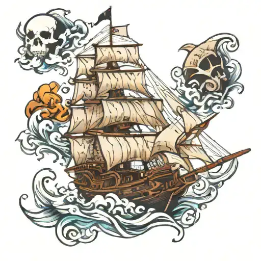 Pirate Ship With Elements