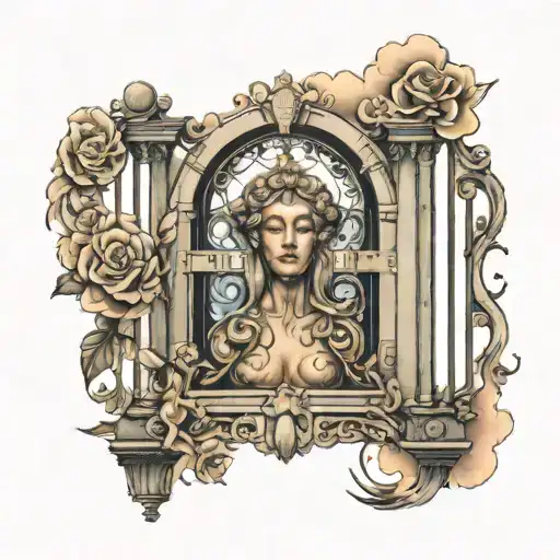 Heaven Gates With Portrait