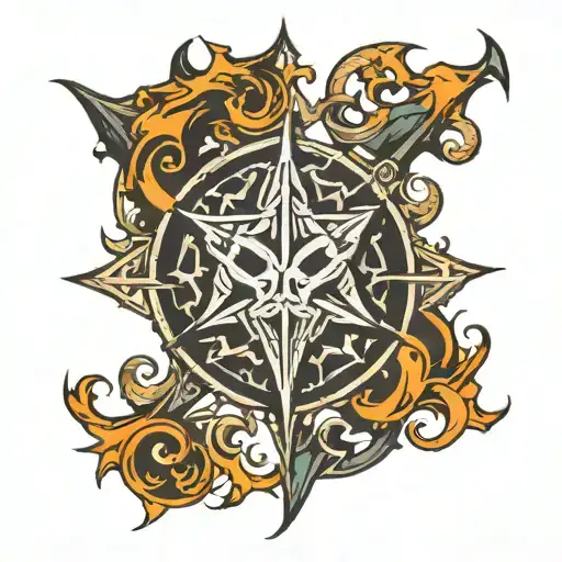 Chaos Symbol Carved On Skin Cut Open