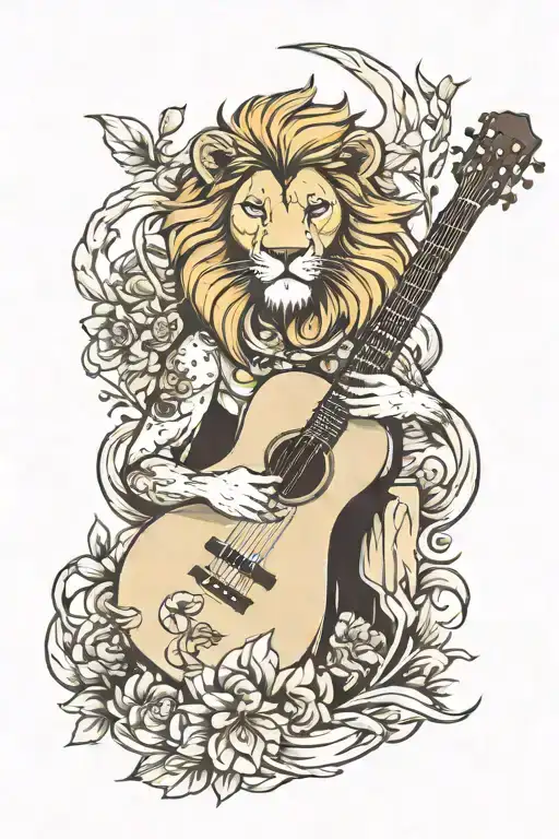 Family Lion Guitar Badminton