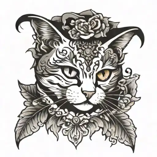 Cat With One White Eye