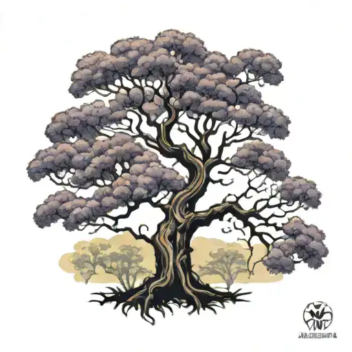 Jacaranda Tree Full Back