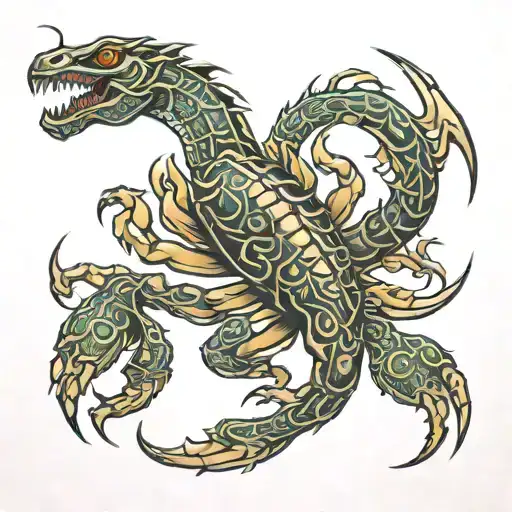 Scorpion Transition To Dragon Tribal