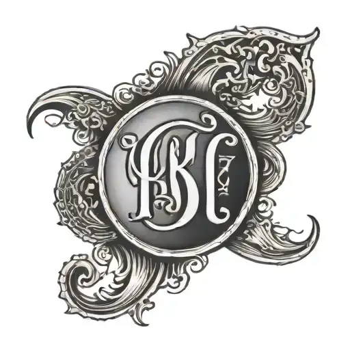 Initials Of Three People Stacked On My Inside Bicep