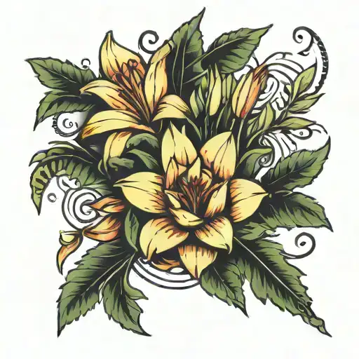 Arrow With Lilly Wrapped Around It