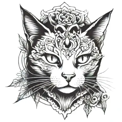 Cat With One White Eye