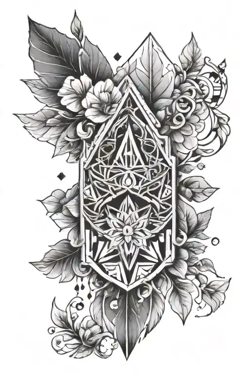 Geometric Nordic Style On Finger