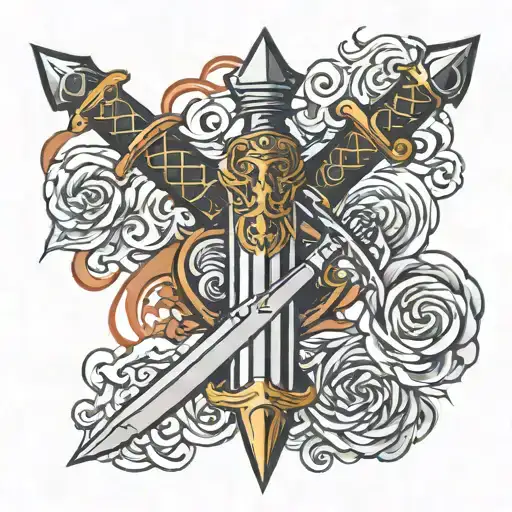 Sword With 2 Hammers On The Side