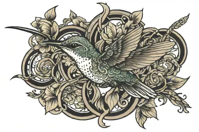 Infinity Hummingbird Flying