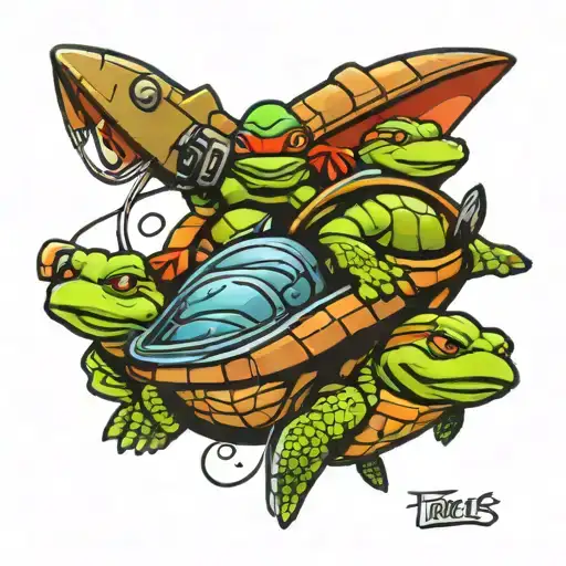 Fishing Lure And Ninja Turtles Font