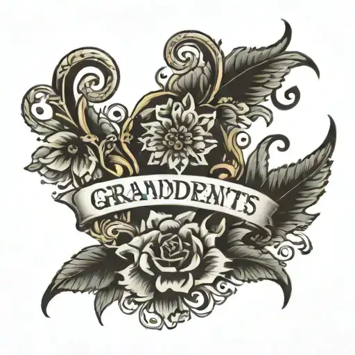 Grandparents' Name With Date On The Leg