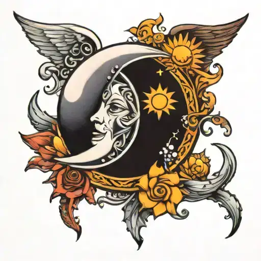 Moon And Sun And The Letter A