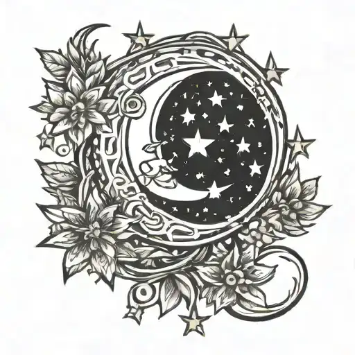 A Small Moon And Stars