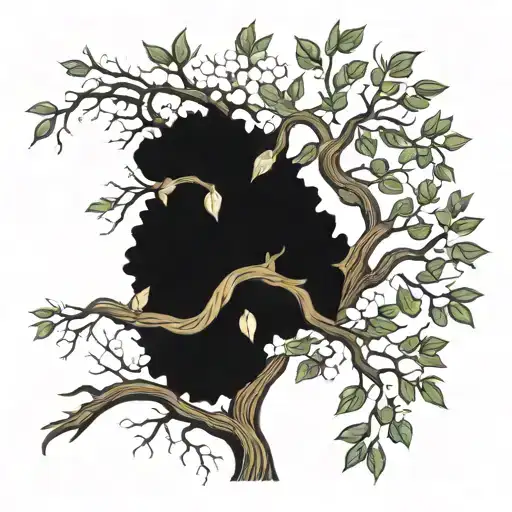 Family Tree Branch Representing A Different