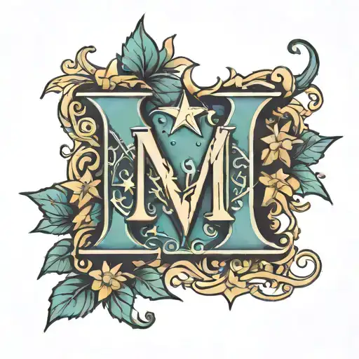 The Letter M With A Single Little Star