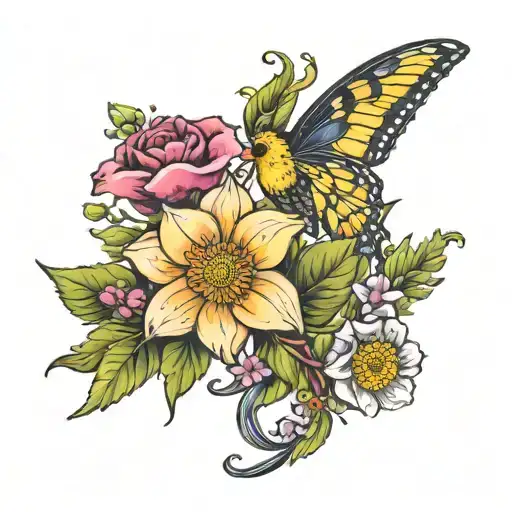 December November And August Birth Flower Bouquet